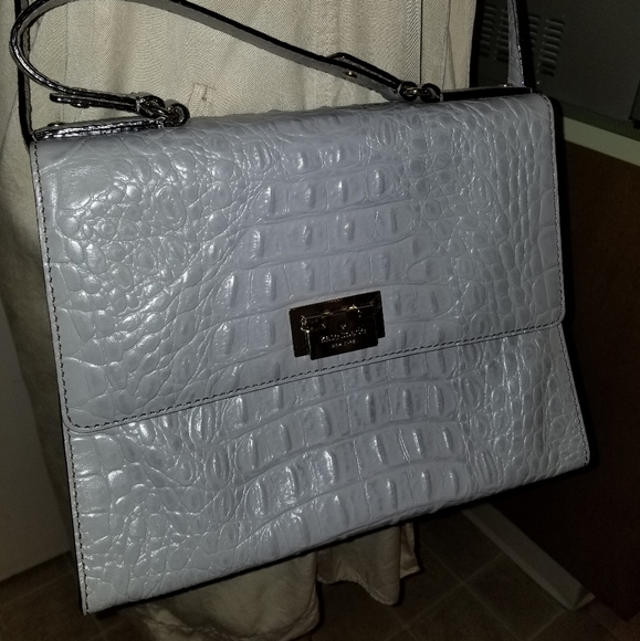Kate Spade Doris  gray croc crossbody  bag - Picture 9 of 11